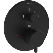 Resim VitrA Origin Mat Siyah V-box Ankastre Termostatik Banyo Bataryası 