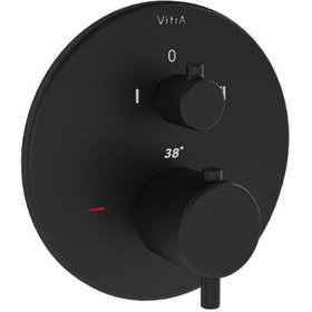 Resim VitrA Origin Mat Siyah V-box Ankastre Termostatik Banyo Bataryası 