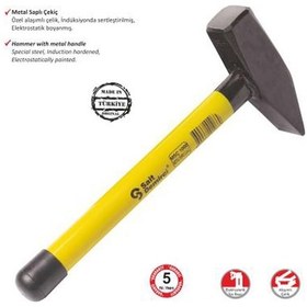 Resim Sait Demirci Metal Saplı Çekiç 1000 Gr 
