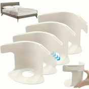 Resim 1/4/8/12 adet C-Tipi Bağlantı + 1/4/8/12 adet Şeffaf Kaymaz Şeritli Yatak Örtüsü Bağlantı Yeni Yatak Örtüsü Kaymaz ve Yer Değiştirmez Artaftır Klips Gerektirmez Görünmez Toka Dört Köşe Sabitleme 