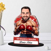 Resim Kişiye Özel Erkek Boksöre Hediye Karikatürlü Biblo 