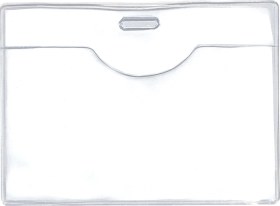 Resim Pvc Yaka Kartlığı Yaka Kartı Kılıfı Kart Koruyucu 9,5x7 Cm - 10 Adet 