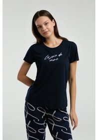 Resim Arnetta Kadın Lacivert Pijama Takımı Lacivert 