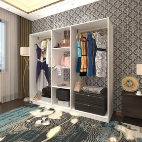 Resim Kenzlife giysi dolabı temel 180 * 200 * 40 byz gardırop 