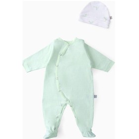 Resim Boumini Bebek Patikli Tulum Şapka Set Mint Mint 