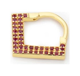 Resim Cherry By Özkonak Kırmızı Taşlı Üçgen Helix Piercing Sarı 