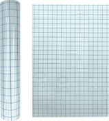 Resim Sones 30cm X 100cm Kendinden Yapışkanlı Şeffaf Kafes Pvc Vinil Konumlandırma Transfer Filmi Mavi 