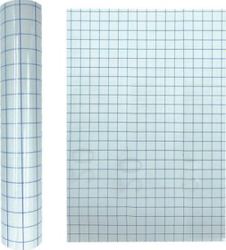 Resim Sones 30cm X 100cm Kendinden Yapışkanlı Şeffaf Kafes Pvc Vinil Konumlandırma Transfer Filmi Mavi 