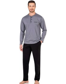 Resim Pierre Cardin 5605 Erkek Çeyizlik 3'lü Rob Pijama Takım-siyah Siyah 