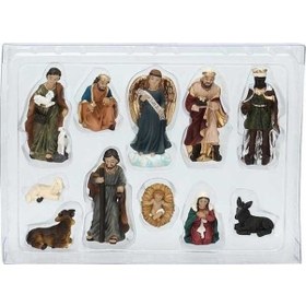Resim Novahub 11 Adet Mesih İsa Doğum Süsü, El Sanatları Reçine Yemlik Dekorasyon, Katolik Figürler, Noel Ve Yılbaşı Hediyesi 11pcs A Set 