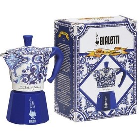 Resim Bialetti Moka Express Dolce Gabbana Akdeniz Mavisi 6 Cup 