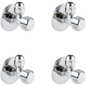 Resim Grohe 1/2 Girişli x 3/8 Çıkışlı Ara Musluk 4 Adet - 22018000 Gri 