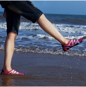 Resim Mavi Erkekler Ve Kadınlar Açık Hava Ayakkabıları Yüzme Terliği Surf Aqua Ayakkabıları Cilt Çorap Çizgili Ayakkabılar Hafif Çiftler Deniz Ayakkabıları Mavi 