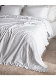 Resim Madame Coco Julien King Size %100 Pamuk Fırfırlı Nevresim Takımı - Beyaz 8684427124185 Beyaz 