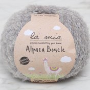 Resim La Mia Alpaca Boucle 50 Gr Gri El Örgü İpi - L302 - 34385 