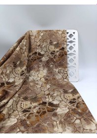 Resim Leopar Desenli Kaşmir Viskon Kumaş 