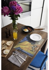 Resim Dekoratif Baskılı Keçe Amerikan Servisi, Supla 2'Li Servis Takım -389 Çok Renkli 