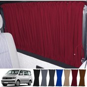 Resim Pandami Volkswagen Transporter T5/t6/t7 Uzun Şase 2003-2022 Uyumlu Bordo Raylı Oto Perde Takımı 