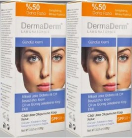Resim Dermaderm Bitkisel Leke ve Çil Giderici Gündüz Kremi 2 x 100 G 