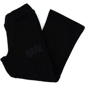 Resim U.S. Polo Assn. Kız Çocuk Siyah Cep Detaylı Parlak Baskılı Eşofman Altı 50316892-VR046 
