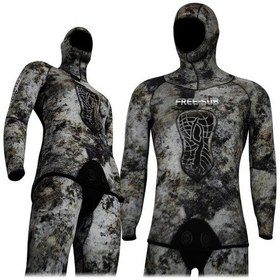 Resim Free-sub 9mm Ghost Dark Avcı Serbest Dalış Elbisesi Siyah - Gri 