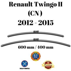 Resim Renault Twingo Iı Cn 2012 2013 2014 2015 Uyumlu Ön Cam Silecek Süpürgesi Takımı 600/400mm Silbak Sb2416c 