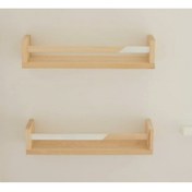 Resim glb decor wood hand made Çocuk Odası Ahşap İkili Kitaplık Raf 