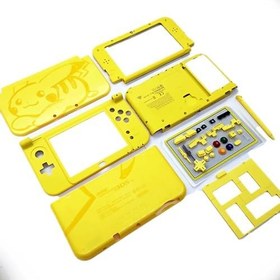 Resim Özel New3DSXL Ekstra Muhafaza Kılıfı Kabukları PKQ Sınırlı Sarı Değiştirme, Yeni 3DS New3DS XL LL 3DSXL 3DSLL Oyun Konsolu, JP Edition 5 Kapak Plakaları + Düğmeler, Vidalar, Stylus, Ayna, Fişler için 