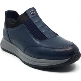 Resim Luis Figo %100 Hakiki Deri Ortopedik Erkek Kışlık Rahat Günlük Yeni Sezon Bağsız Ayakkabı 40-44 Lacivert 