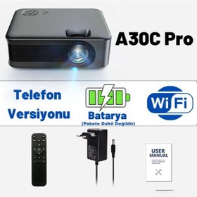 Resim DailyLink Aun A30 Full Hd Wifi 1080 Destekli Mini Projeksiyon Cihazı Cep Telefonu Yansıtma 