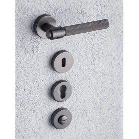 Resim Axes-T Saten - Oda Rozetli Kapı Kolu - Hha188Tro12N Nbm-Nbm/Nb 