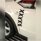 Resim KC TASARIM ÇARPI stickeri 4 adet 
