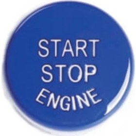 Resim OEM Bmw F10 2011-2018 5 Serisi Mavi Start Stop Tuşu Kapağı 