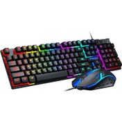 Resim T-Wolf TF200 Kablolu RGB Oyuncu Türkçe Klavye Mouse Set T-Wolf