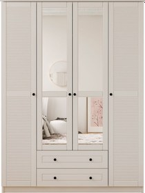 Resim Rabi Mobilya Diva Country 4 Kapak 2 Çekmece Aynalı Gardırop 