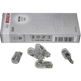 Resim Bosch -1987302819 Ampul 12V W5W "Orta Dıpsız" "Eco" 10 Adet 
