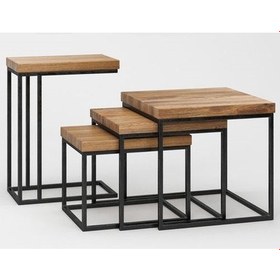 Resim Zigon Sehpa + C Sehpa Masif Tablalı 