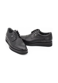 Resim Fosco 2991 Siyah Hakiki Deri Eva Taban Erkek Ayakkabı-Siyah 