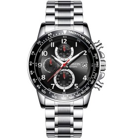 Resim Ochstın 6112 Erkekler Çok Fonksiyonlu İzle Moda Spor İş Takvimi Aydınlık Erkekler İzle Kuvars İzle Çelik Saat Gümüş Siyah Çok Renkli 