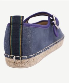 Resim Yargıcı Renk Detaylı Deri Espadril Lacivert 