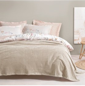 Resim Yataş Bedding Holly Wellsoft Battaniye (Çift Kişilik) - Ekru 