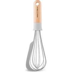 Resim Ahşap Saplı Sıyırıcı ve Çırpıcı, 27,1 Cm, Gri Renkli, Dayanıklı ve Şık Tasarım 