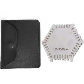 Resim Tenfowee Stahl Feuchtfilm-messkamm 25-3000μm: Präzisionsmessung Für Farbe, Lack Wiederverwendbar Mit Schutzbox 