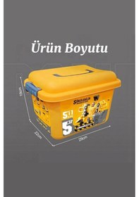 Resim 5 İn 1 Dönüşen Robot İş Makineleri Seti - Sök Tak Parçalanabilir Eğitici Oyuncak 51 Parça 