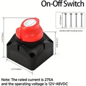 Resim Topshop1 Master Battery For Switch 12v 48v Araç Aküsü Kesme Anahtarı Marine Tekne Karavan 