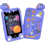 Resim Gaojunshop01 48mp Hd Çocuk Eğitici Akıllı Telefon Kamera Oyuncağı Mavi 2.8 İnç Büyük Ekran 