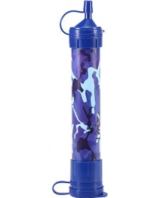 Resim Jeemson Kamp Ve Yürüyüş İçin 0.01 Mikron Filtreleme, 1000 Litre Kapasiteli Minik Su Filtre Pipeti - Kamuflaj Mavi 