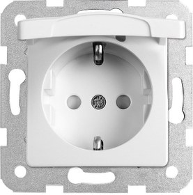 Resim Viko Linnera/rollina Beyaz Kapaklı Topraklı Priz Çocuk Korumalı Çerçevesiz - 90440012 