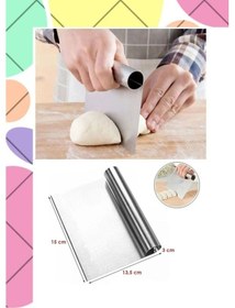 Resim Yuvarlak Ve Kare Ayarlanabilir Kek Kalıbı + Kazıyıcı + Pasta Teli + Krema Torbası 5'li Kek Kalıp Set Metal 