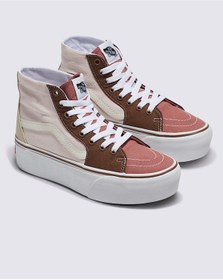 Resim Vans Kadın Pembe Sk8 Hi Tapered Stackform Earthy Blocking Multi Color Sneaker 
